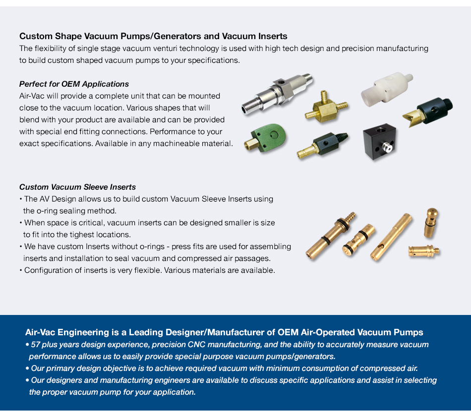 Air Operated Vacuum Generators AirVac Engineering